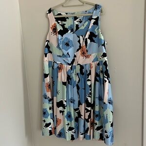 Calvin Klein floral cotton dress